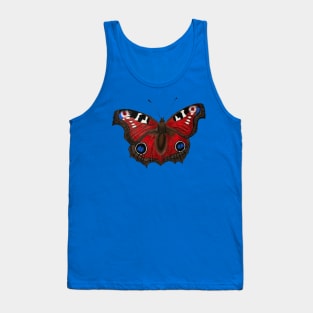 Peacock Butterfly Drawing Tank Top
